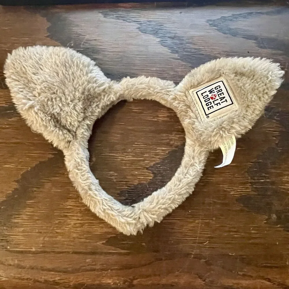 Set of 2 Great Wolf Lodge Wolf Ears Headbands Youth Child Size